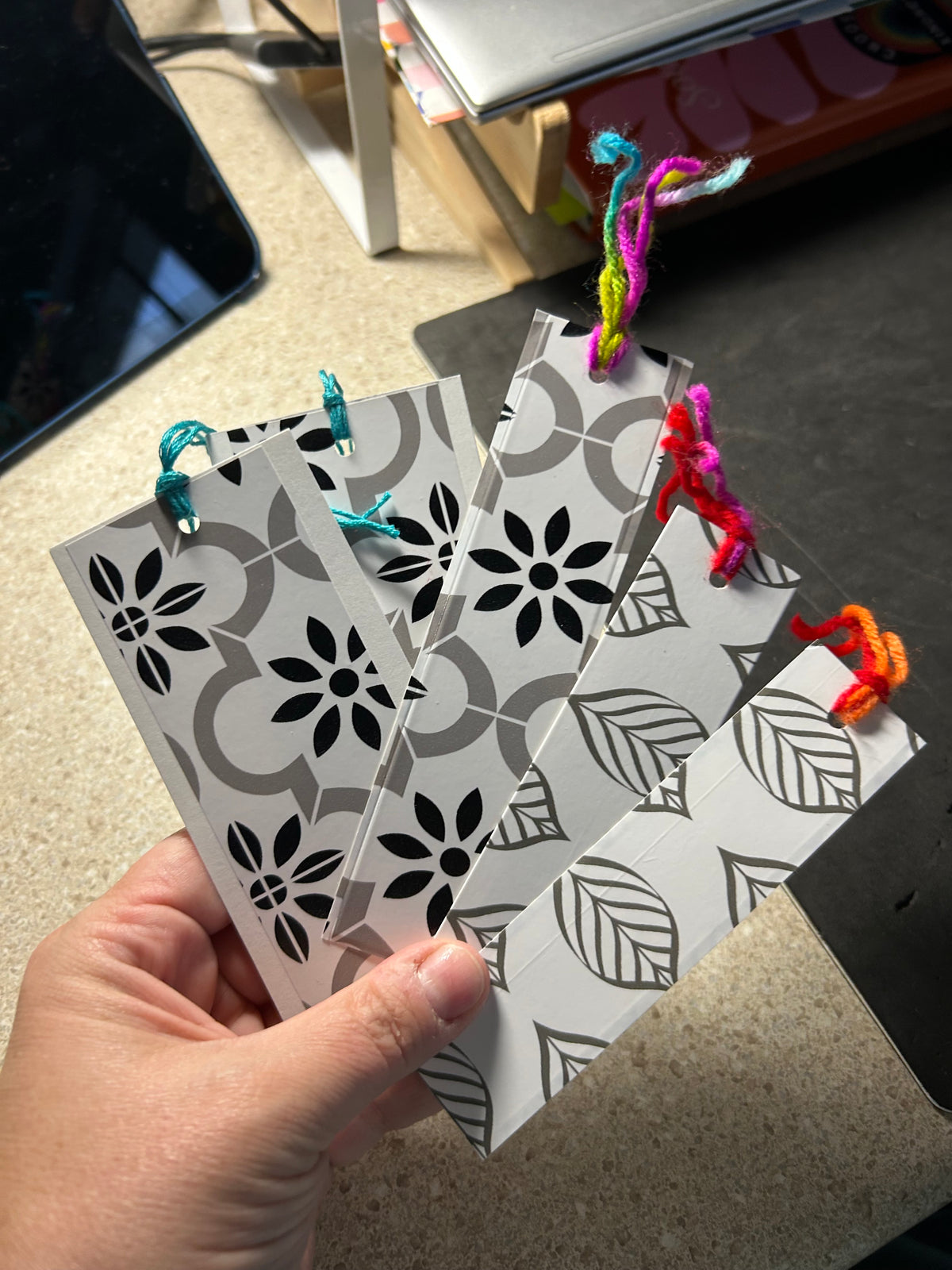 Composition Notebook with Design and Bookmark