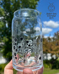 Glass Cup with Decals