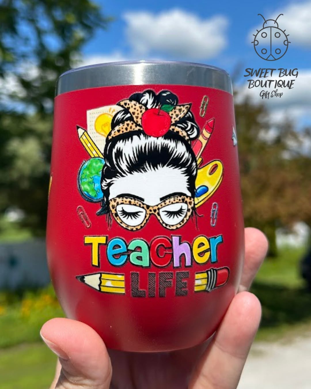 Decorated Mug Teacher Life