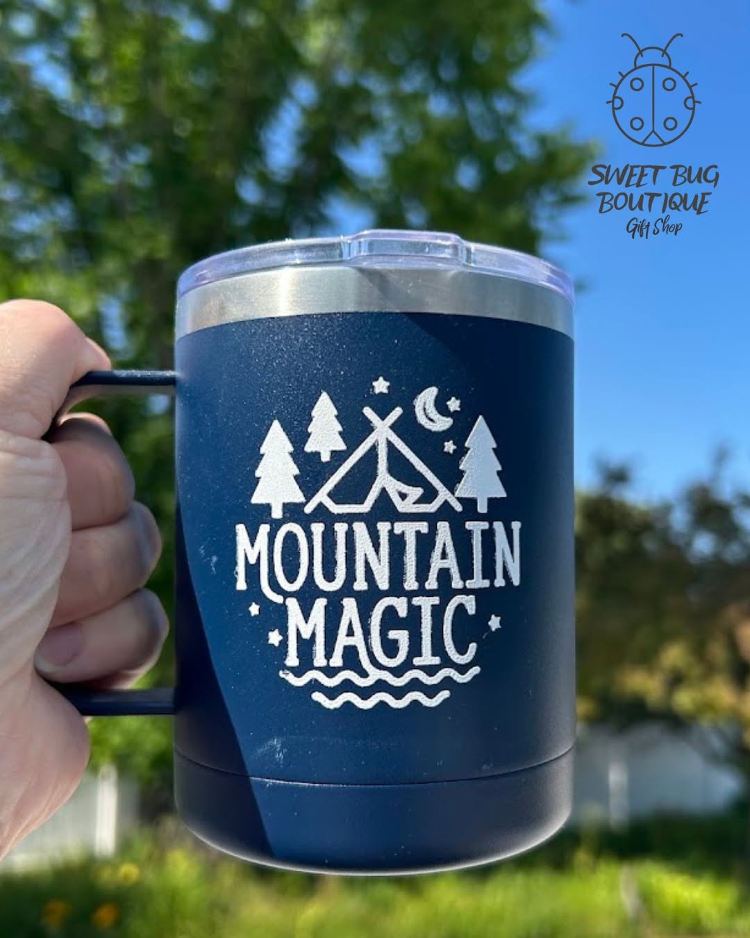 Decorated Stainless Coffee Mug