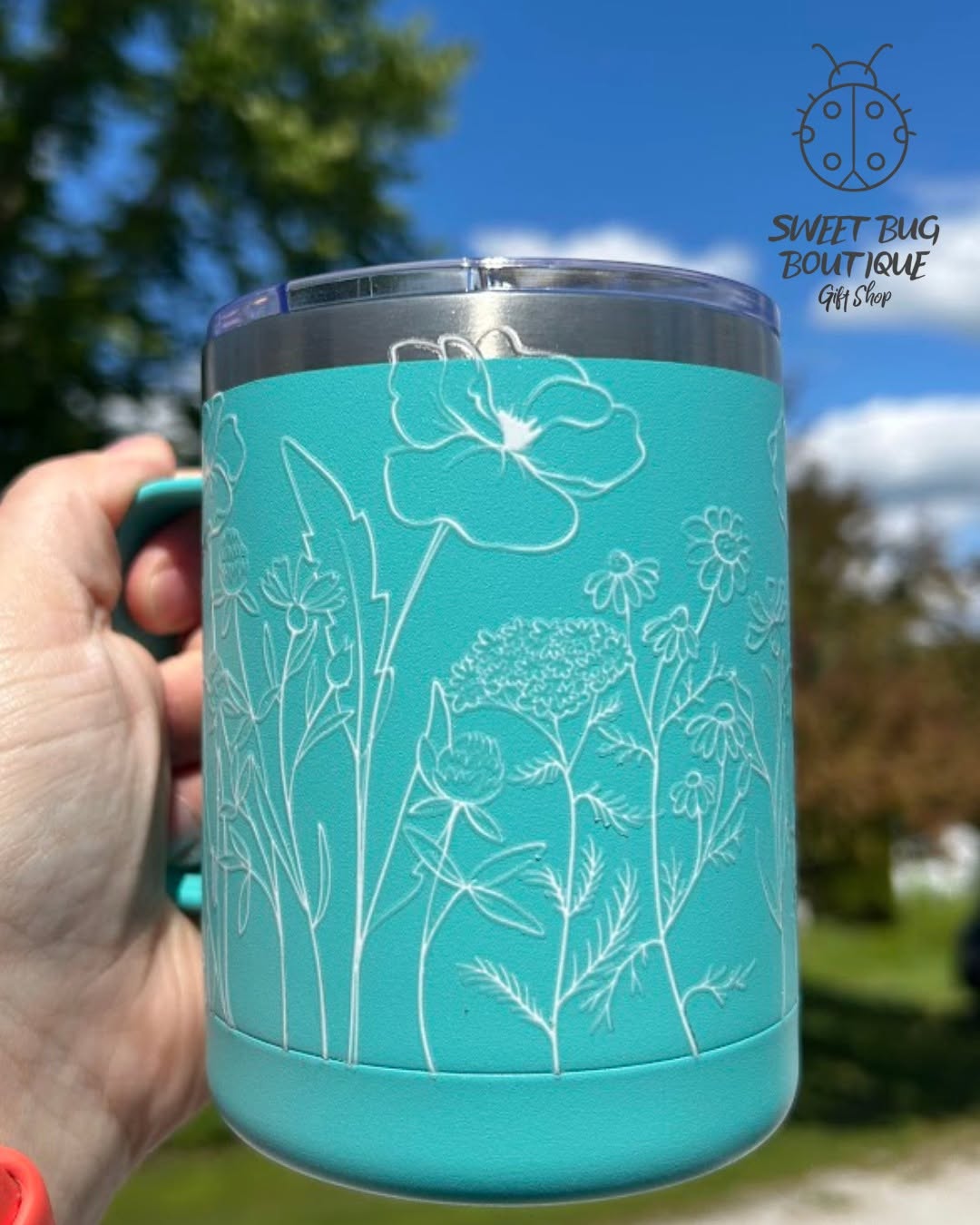 Decorated Stainless Coffee Mug