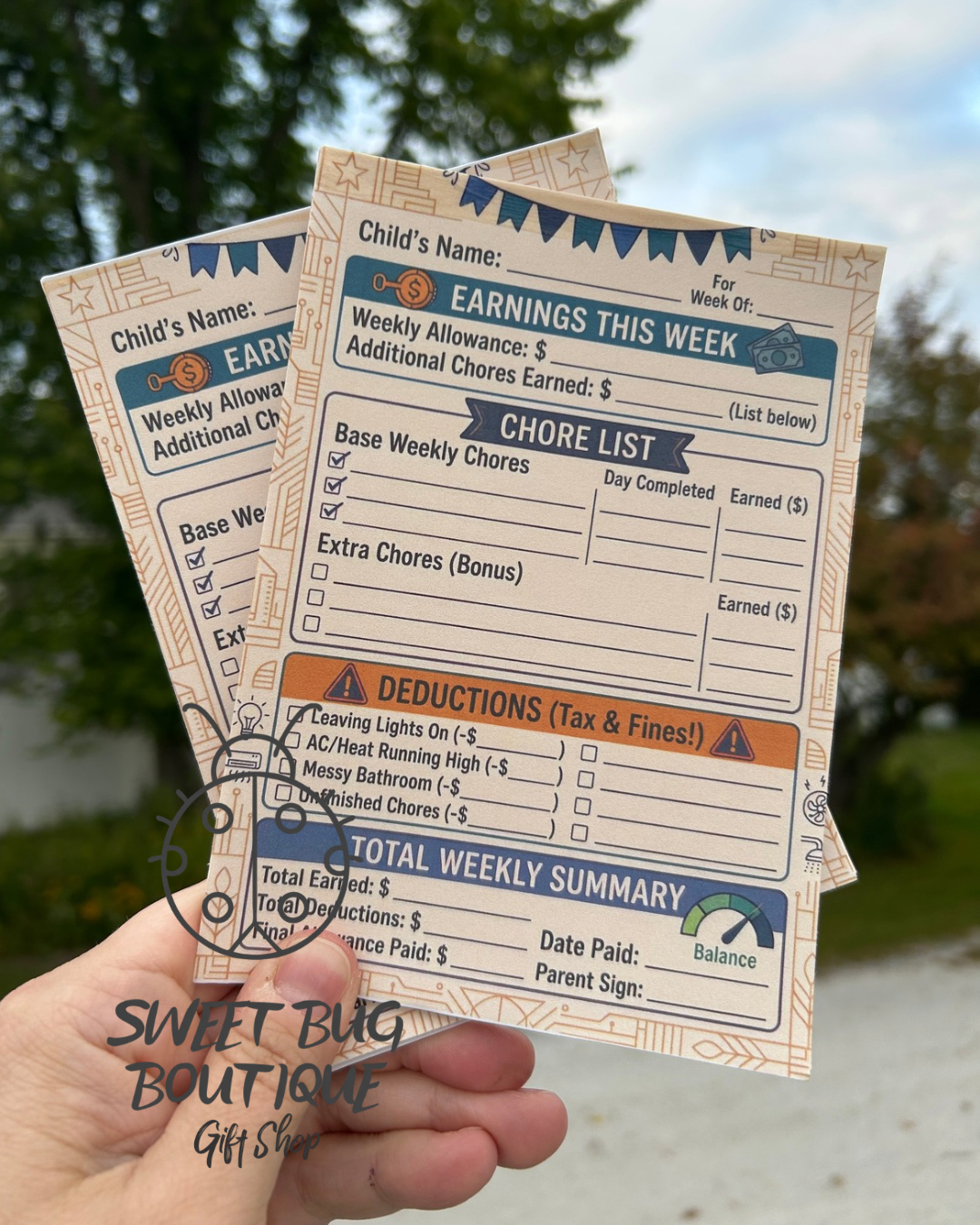 Allowance Tracking and Taxation Notepad