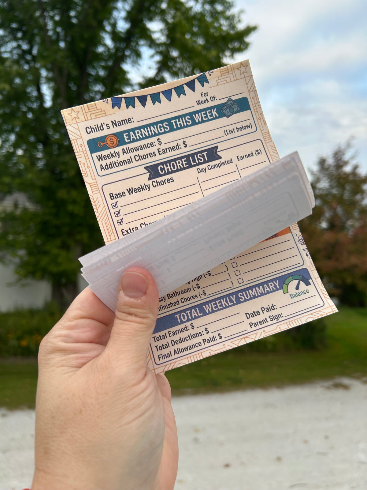 Allowance Tracking and Taxation Notepad