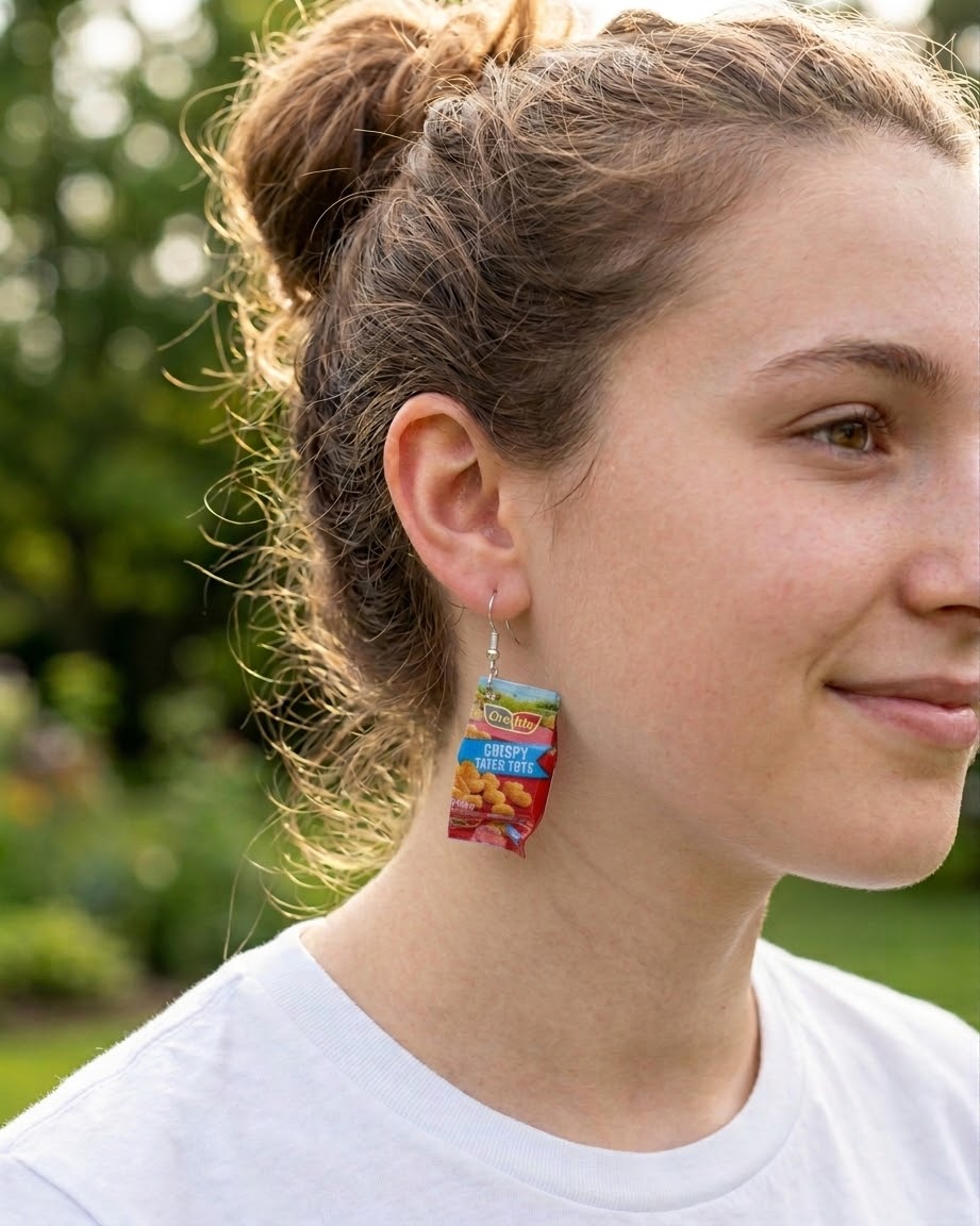 Mini Food Earrings Tater Tots