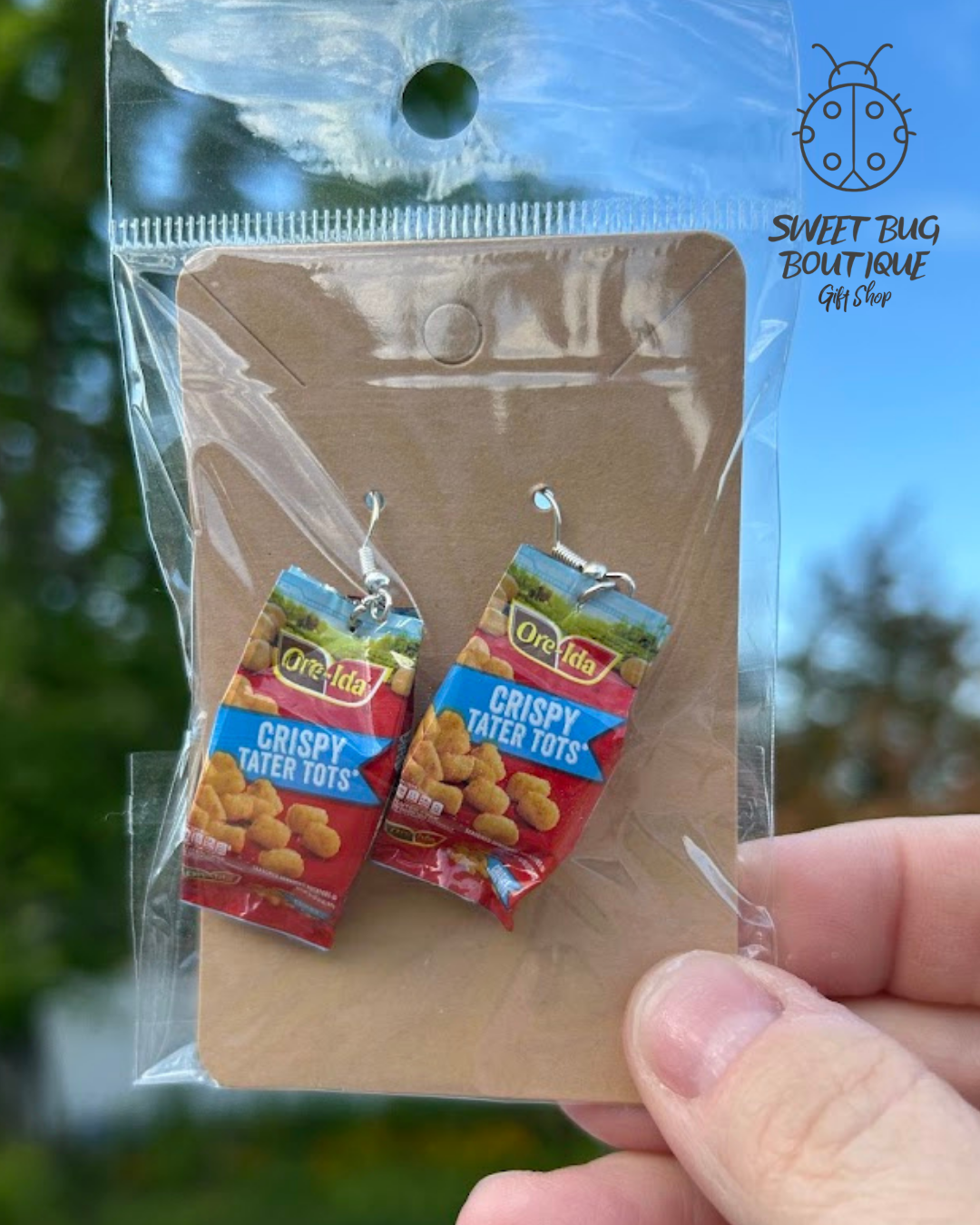 Mini Food Earrings Tater Tots