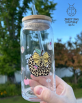Glass Cup with Decals