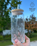 Glass Cup with Decals