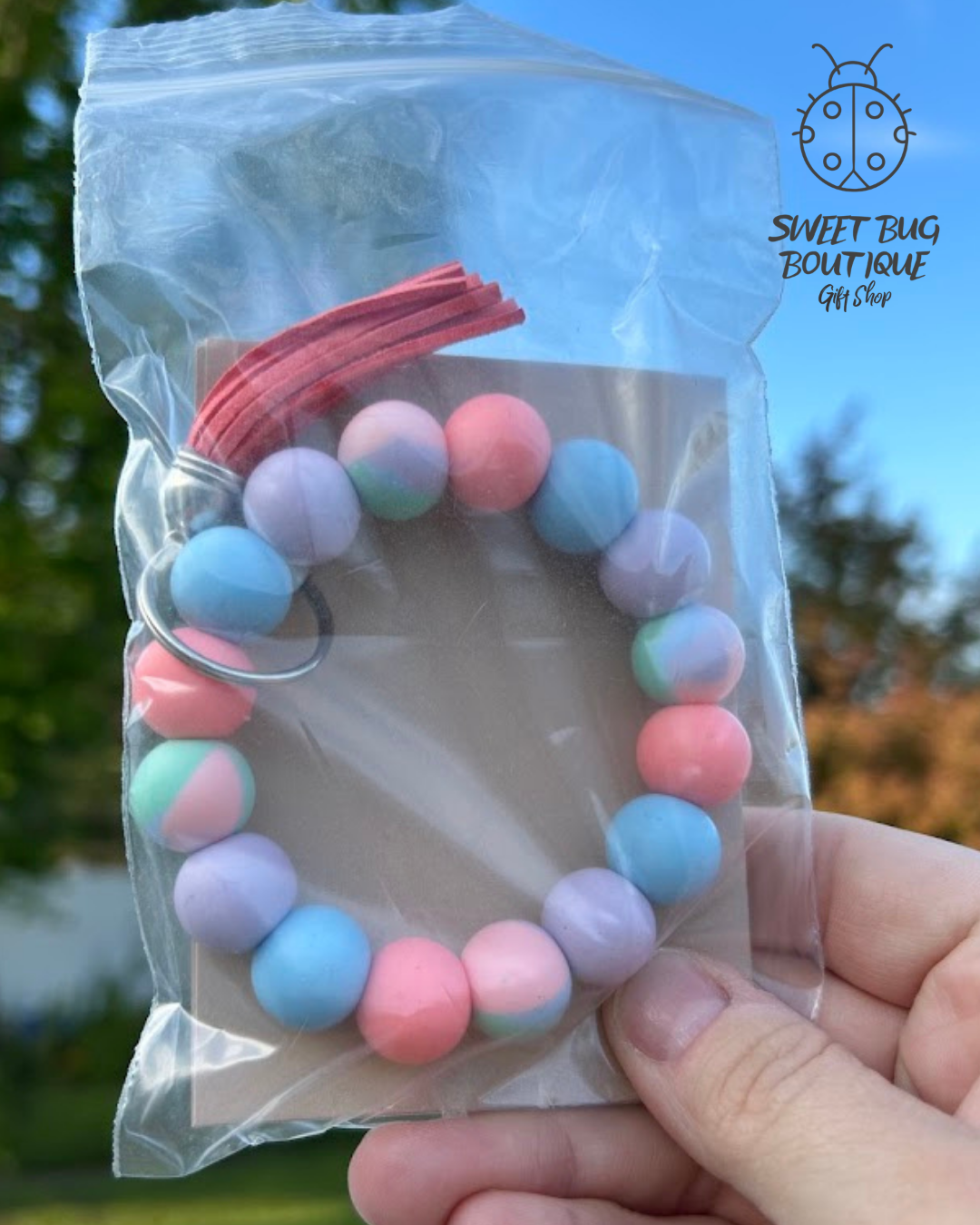 Keychain Bracelet Bubblegum