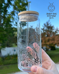 Glass Cup with Decals