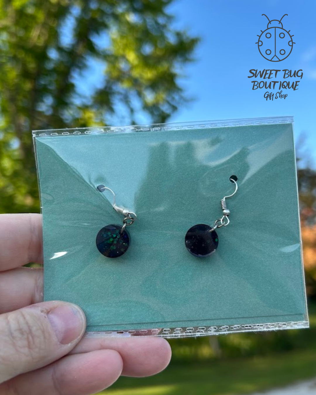 Earrings Blue Mini Circles