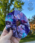 Hair Scrunchie Purple Paisley