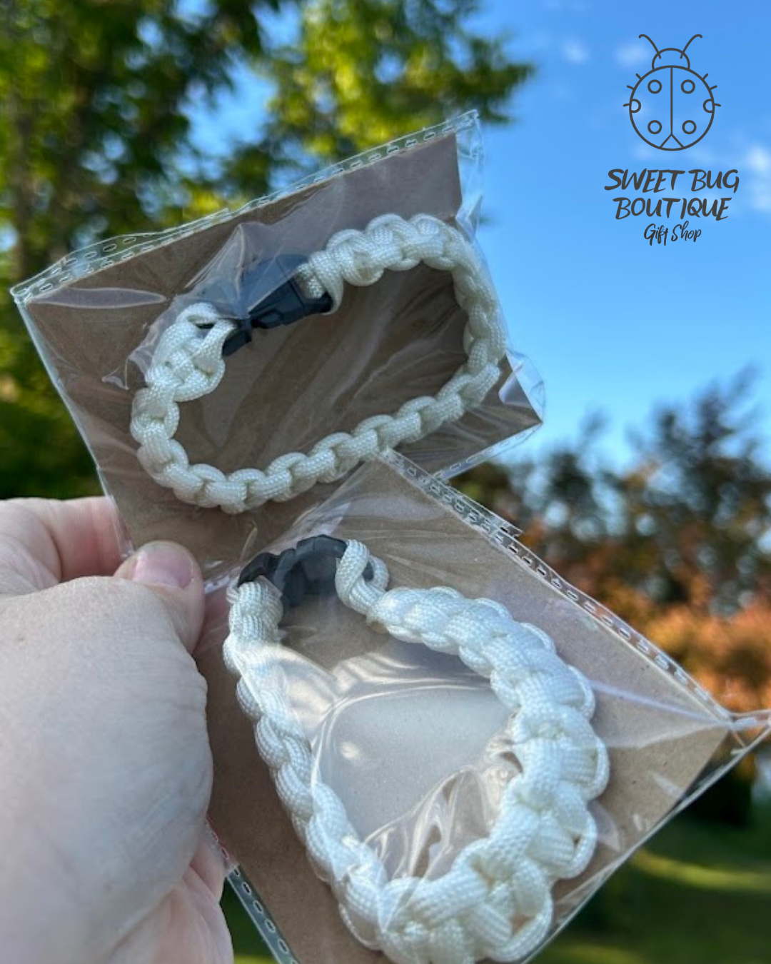 Paracord Bracelet White